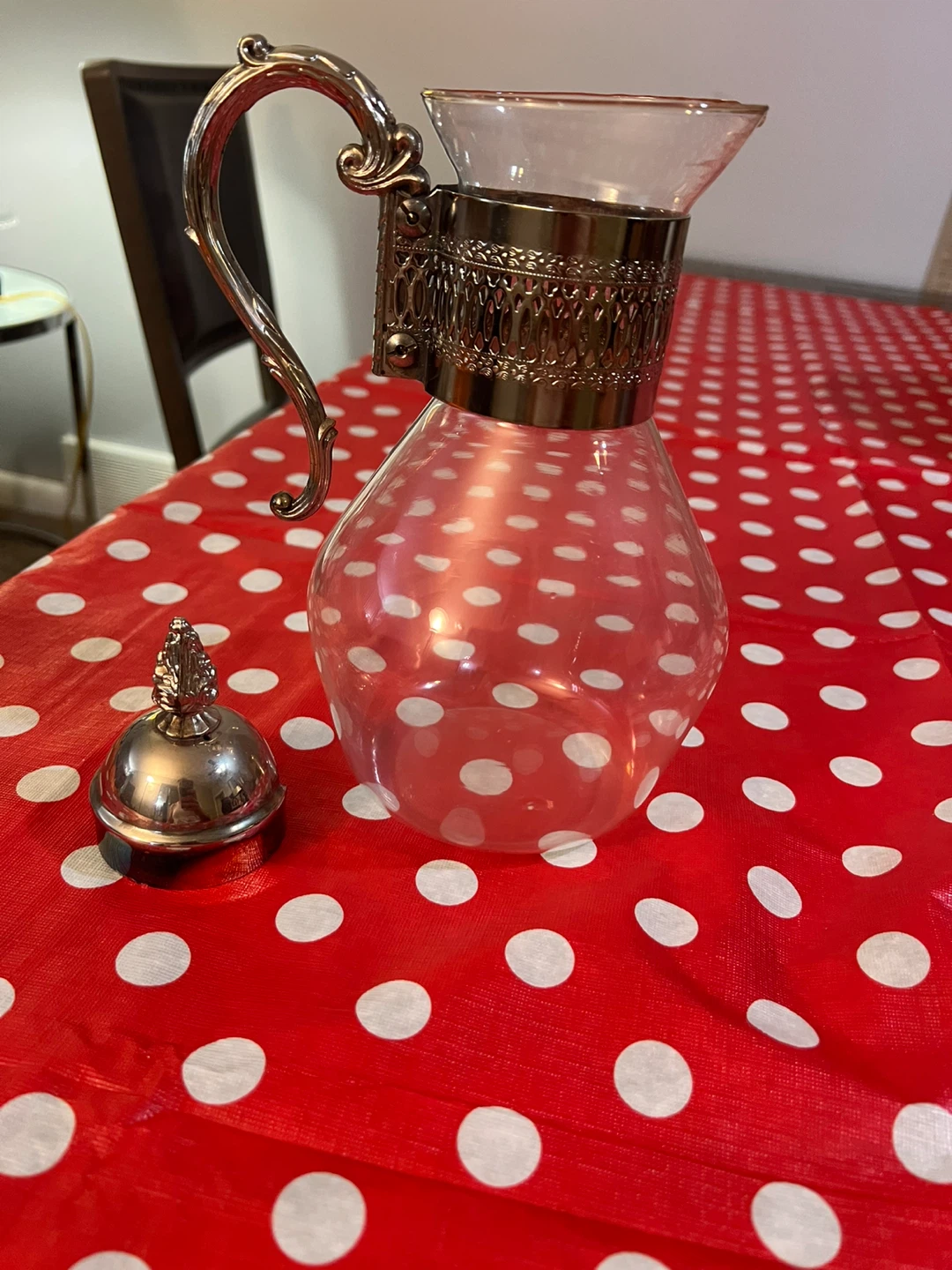 Free delivery used Vintage Corning Glass & Silver-Plated - photo 4