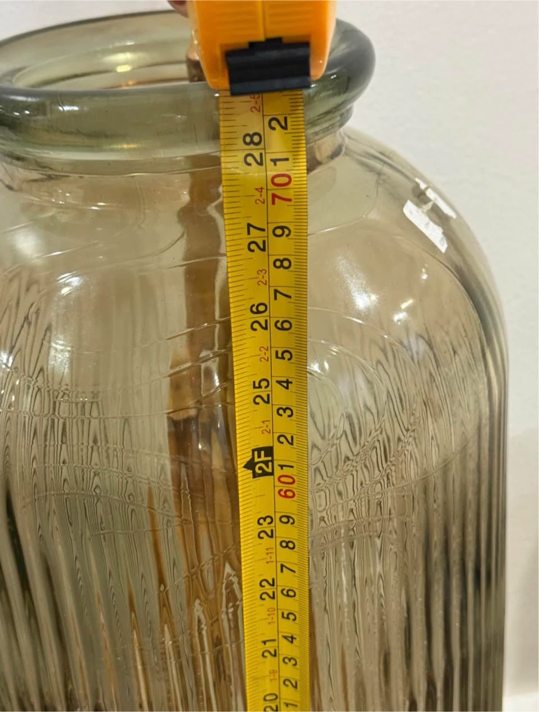 Tall Fluted Glass Vase - photo 4