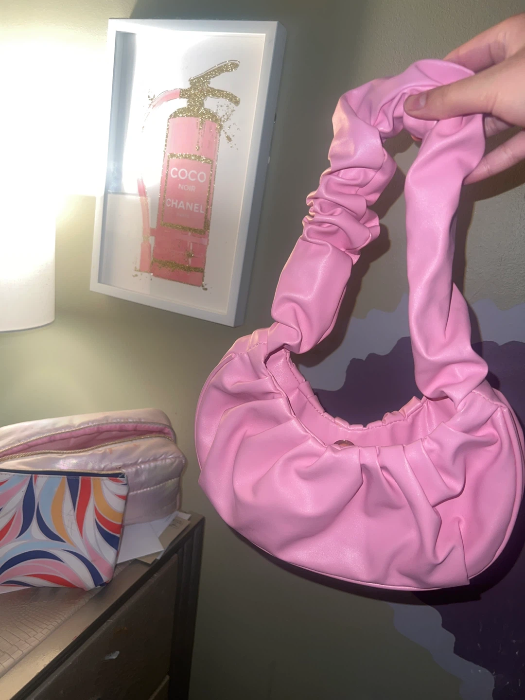 Pink Ruched Shoulder Bag - photo 3
