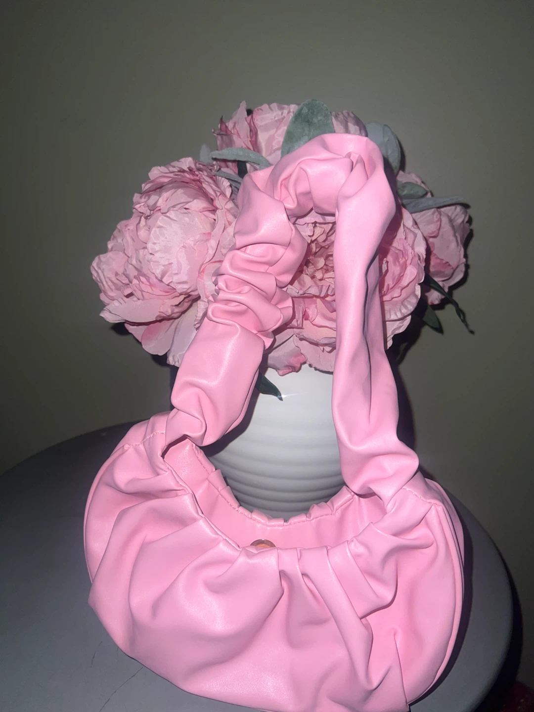 Pink Ruched Shoulder Bag - photo 2