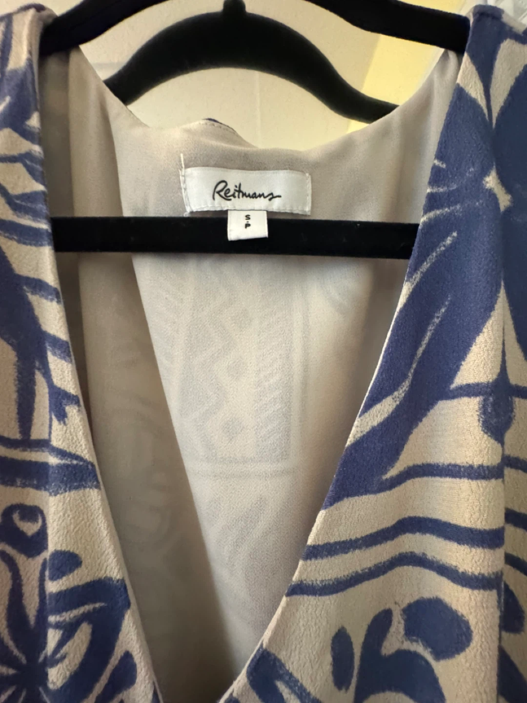 Reitmans Blue and Beige Patterned Midi Dress - photo 3