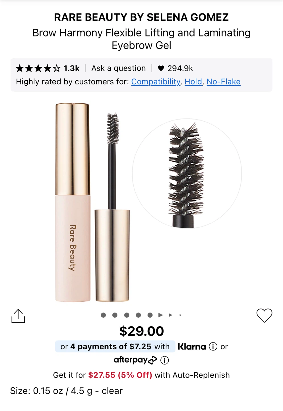 Rare Beauty Brow Harmony Eyebrow Gel - Full size
