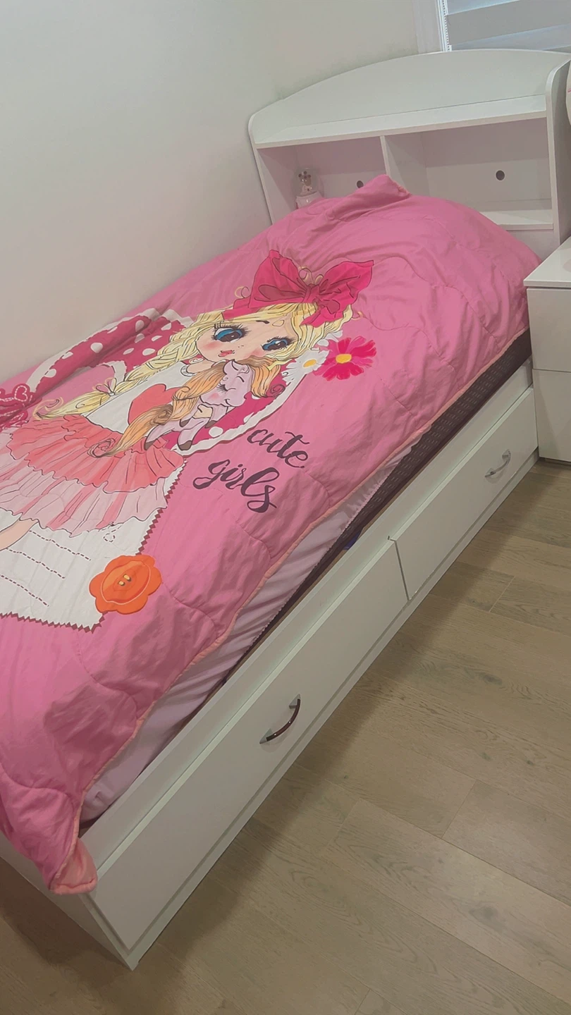 Kids Twin Bed Frame with Storage Drawers - photo 2