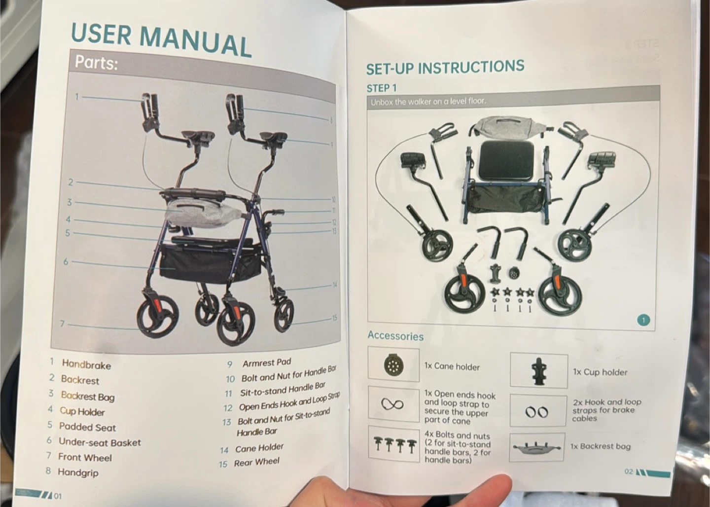 Brandnew Upright Rollator Walker - photo 3