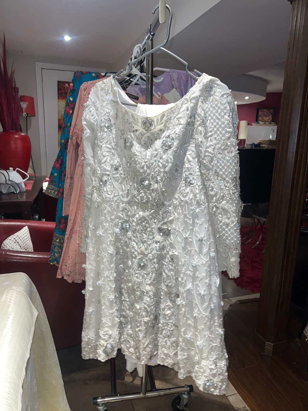 Embellished White Dress
