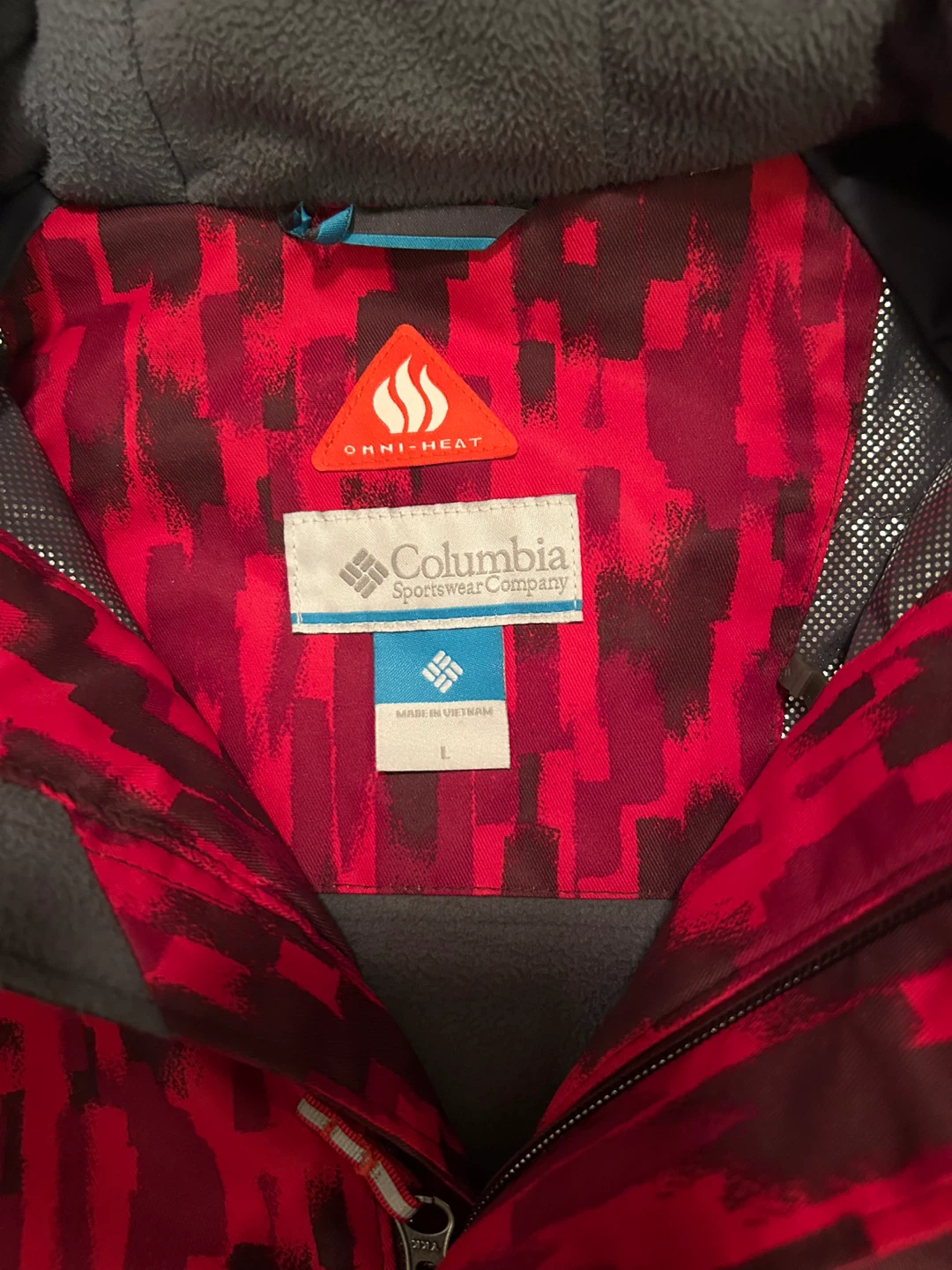 Columbia Omni-Heat Red Camo Jacket Girls Size L - photo 2