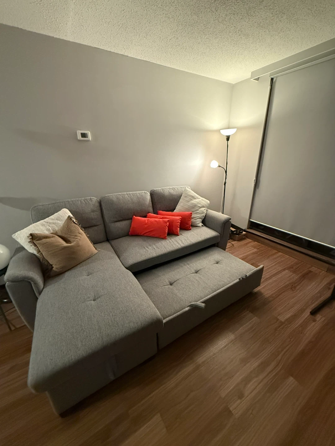 Grey Sectional Sofa Bed with Storage - photo 3