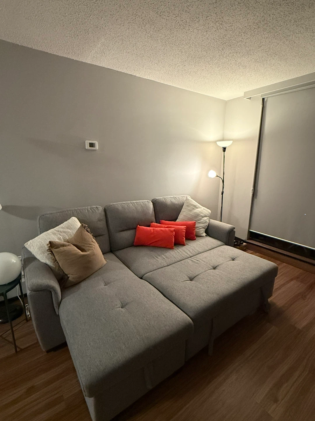 Grey Sectional Sofa Bed with Storage - photo 4