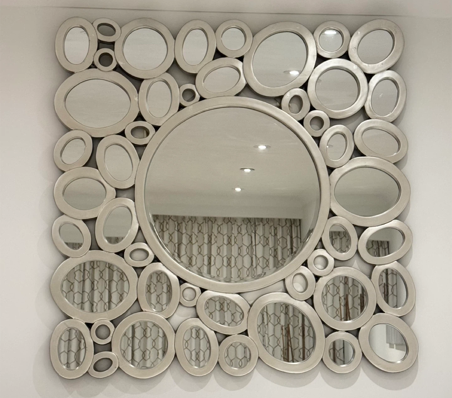 46 1/2” x 46 1/2” Decorative Statement Mirror –  New!