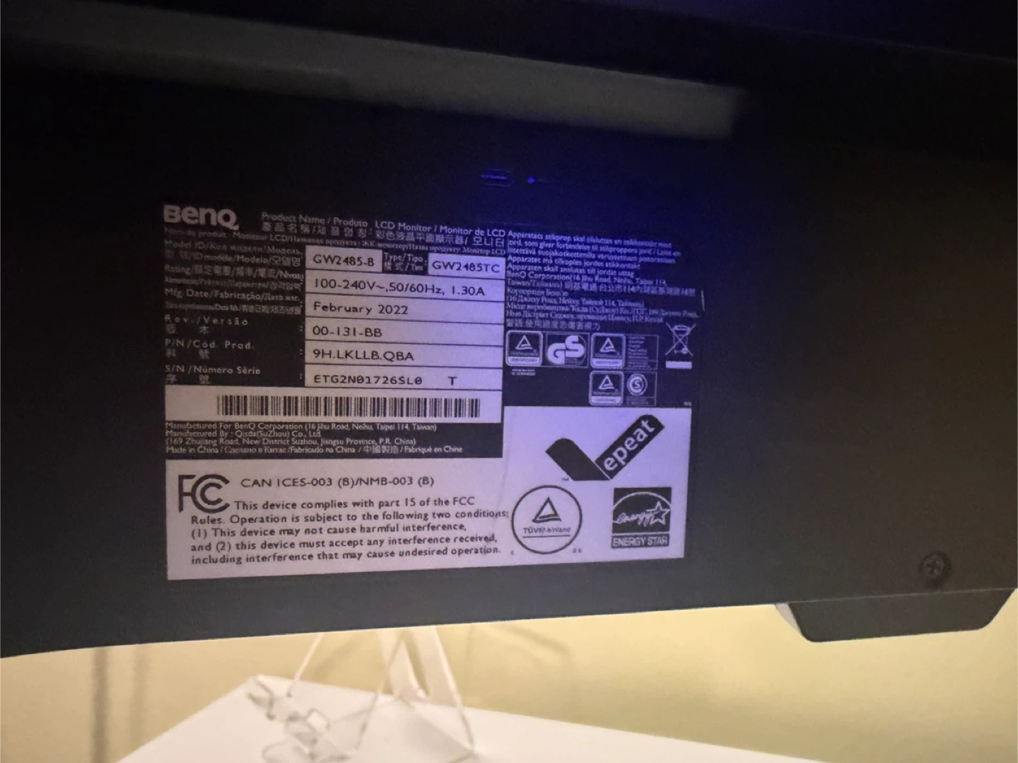 24” BenQ Monitor GW2485-B - photo 3