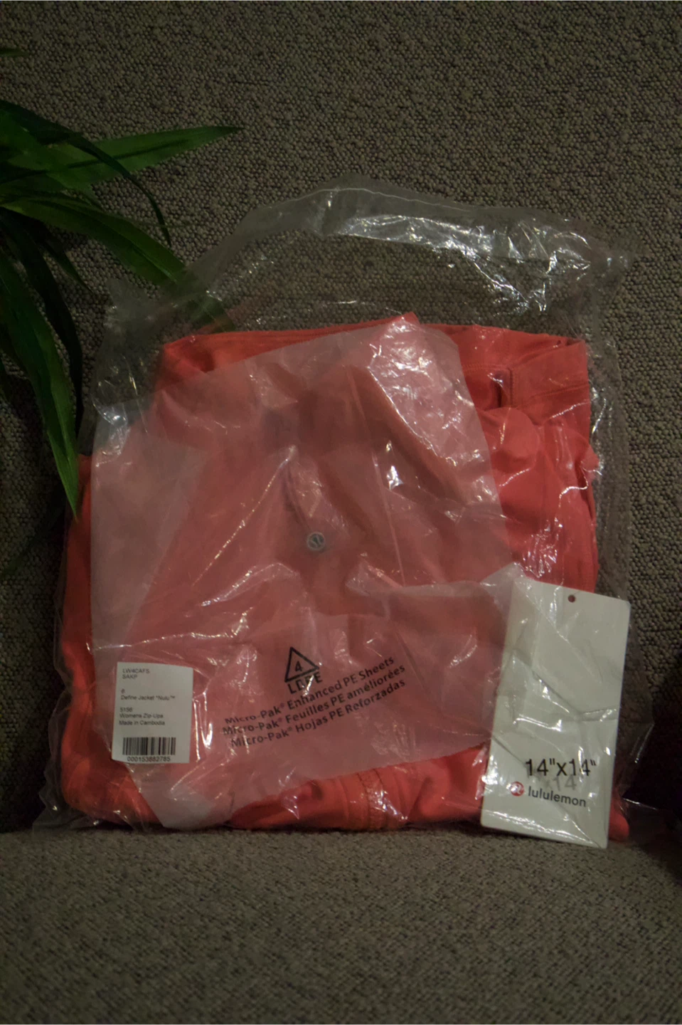 Lululemon Define Jacket Nulu Womens Zip-Up Size 6 Coral