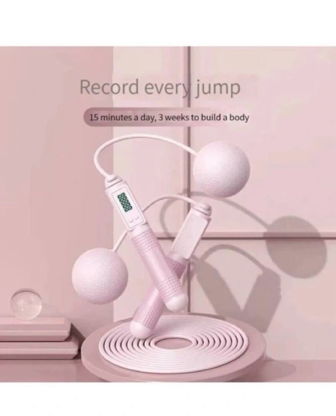 Pink Digital Jump Rope Counter - photo 2