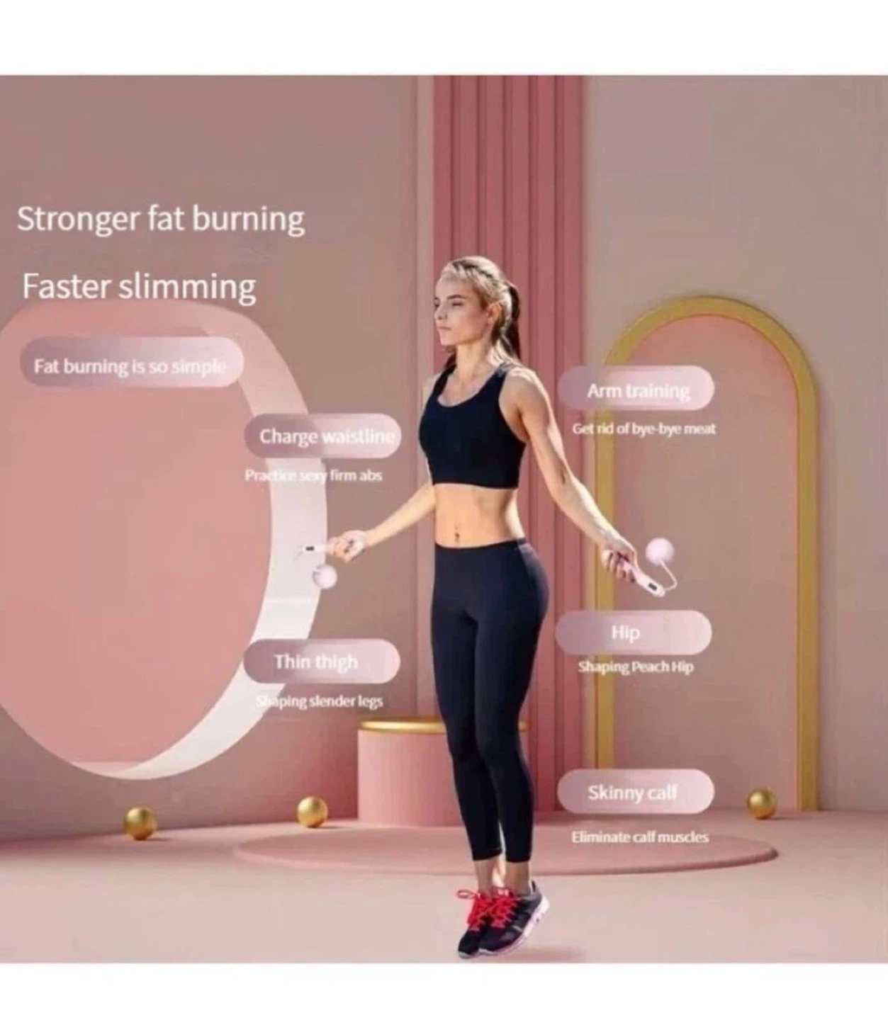 Pink Digital Jump Rope Counter - photo 3