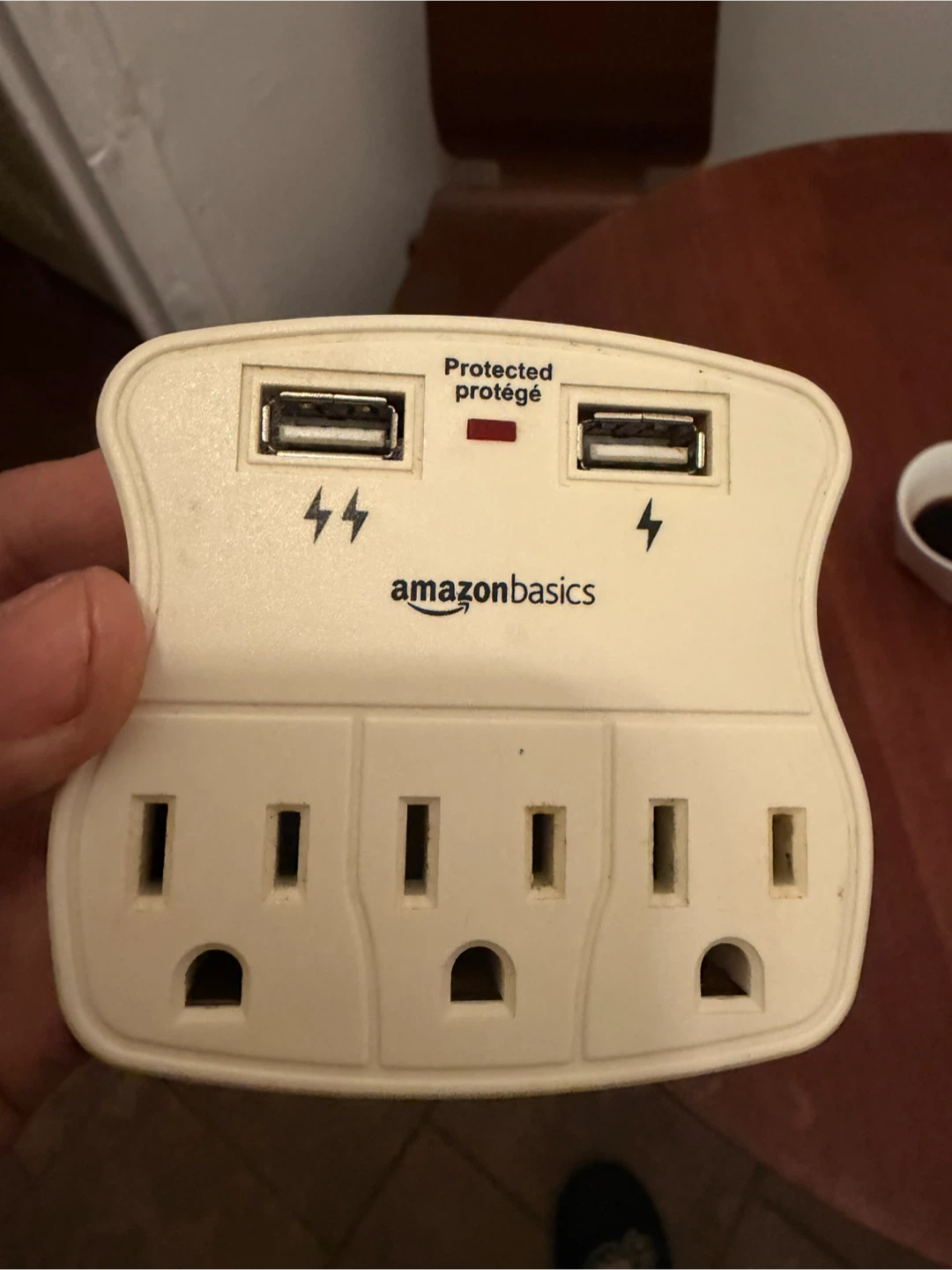Amazon Basics Surge Protector Wall Tap with 2 USB Ports