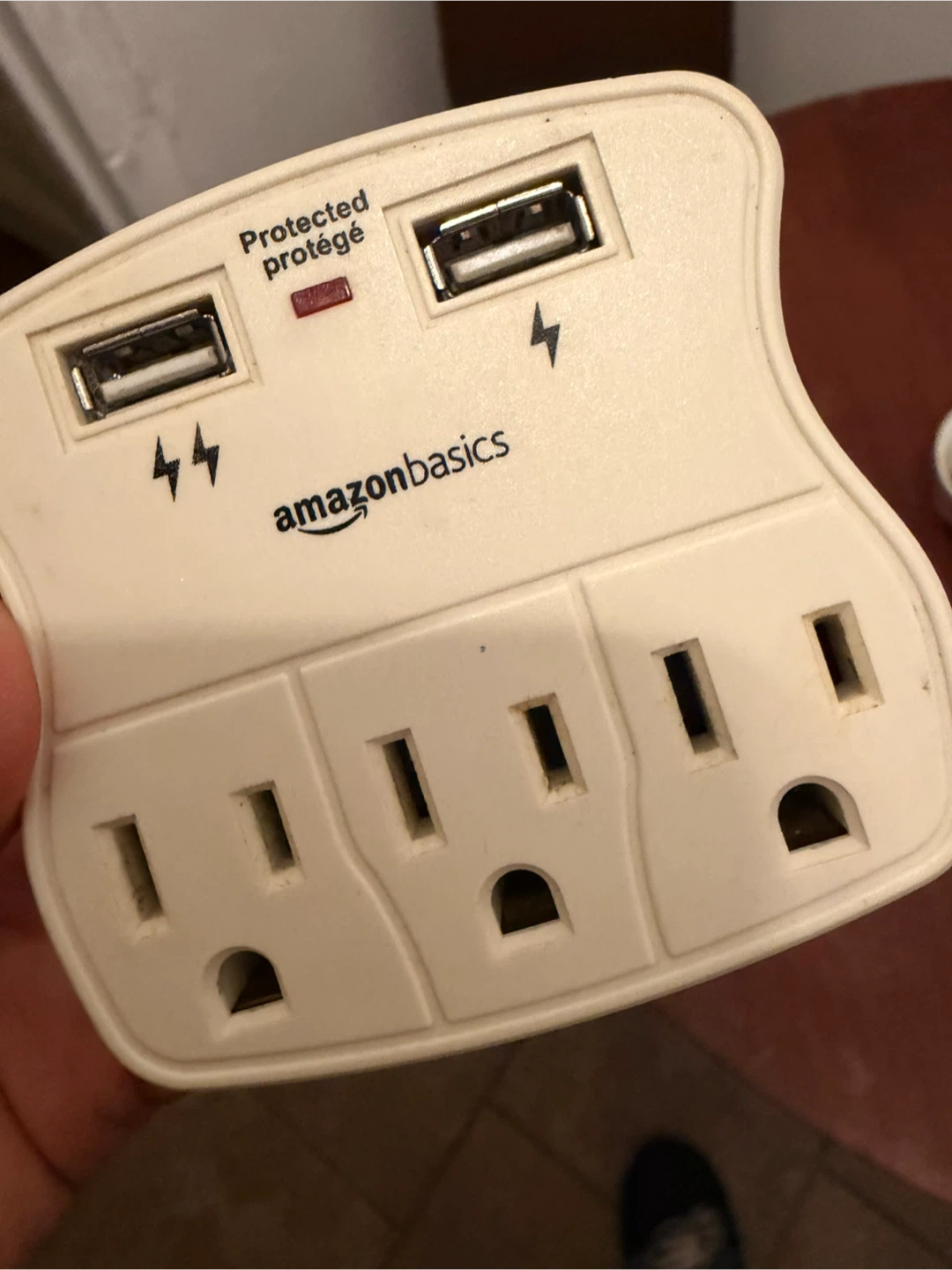 Amazon Basics Surge Protector Wall Tap with 2 USB Ports - photo 2