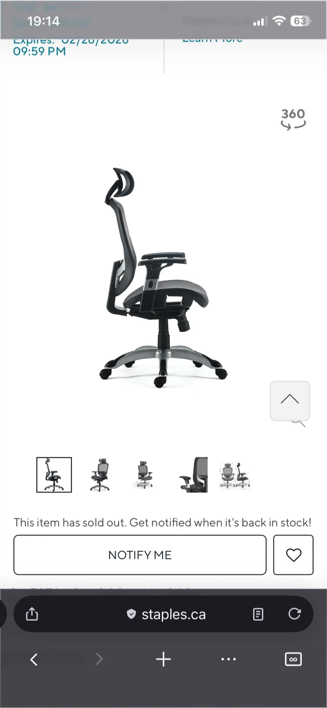 Black Ergonomic Mesh Office Chair with Headrest - photo 2