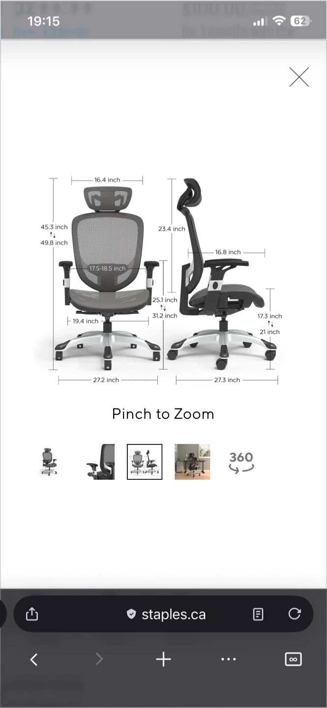 Black Ergonomic Mesh Office Chair with Headrest - photo 3