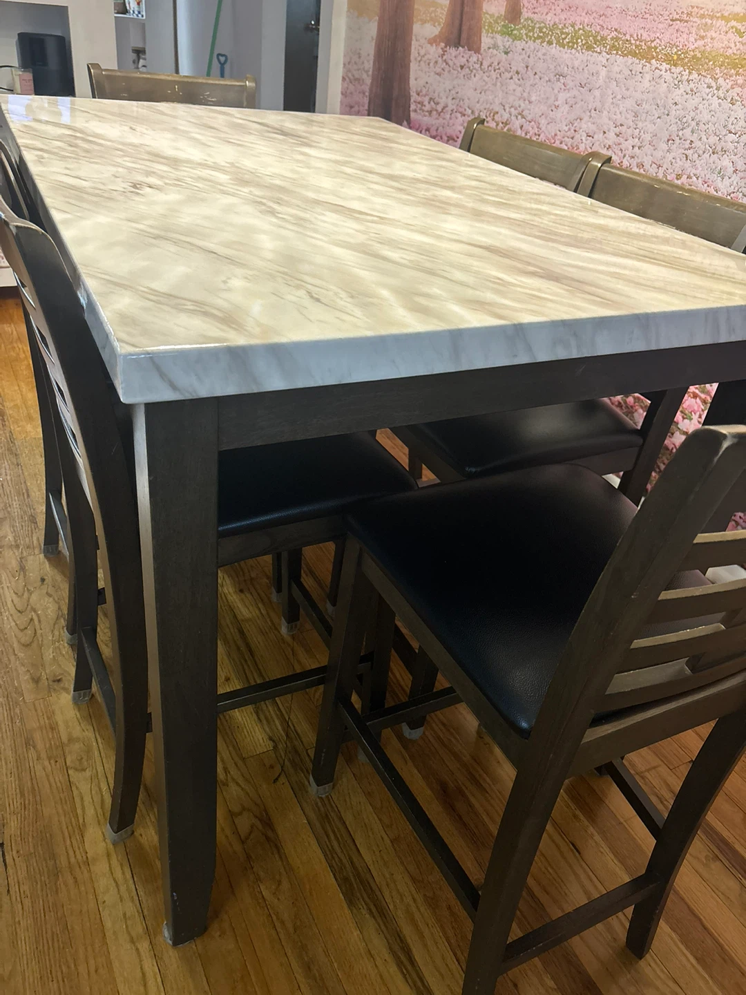 Counter Height Dining Table Set with 4 Chairs