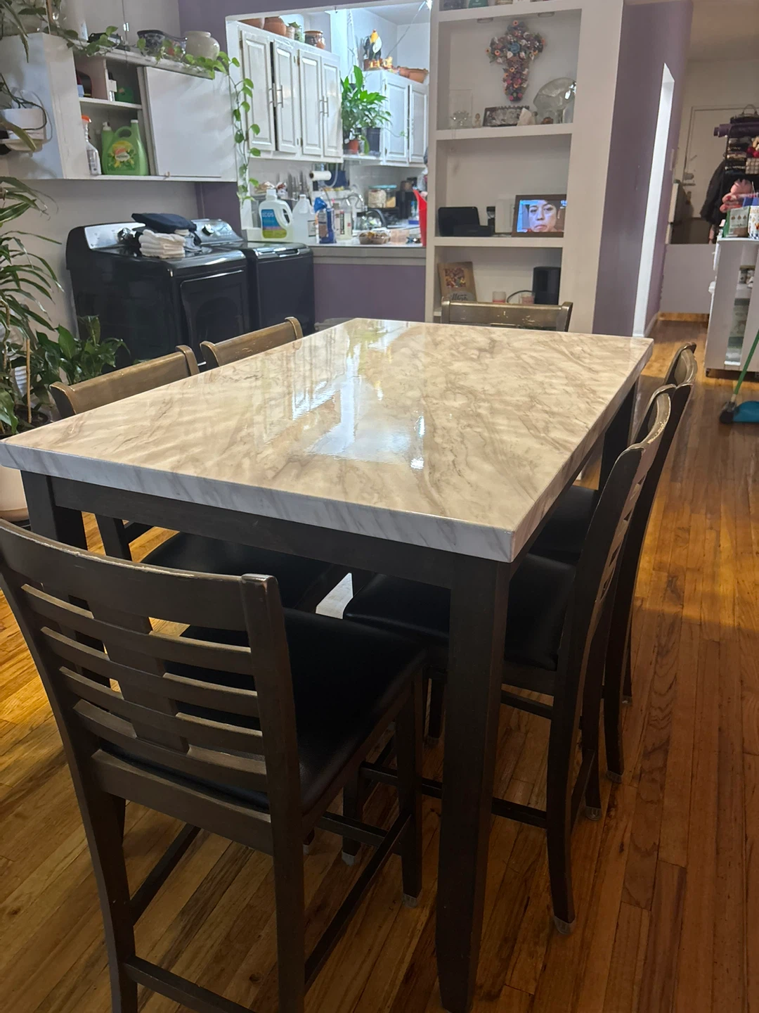 Counter Height Dining Table Set with 4 Chairs - photo 3