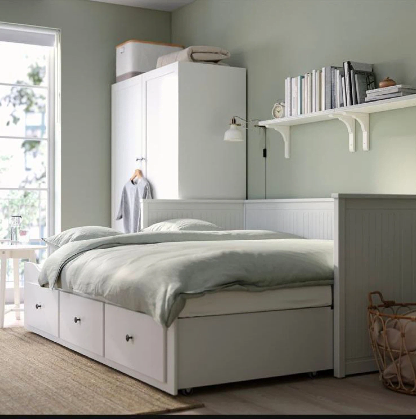 IKEA Daybed with 3 Drawers - White
