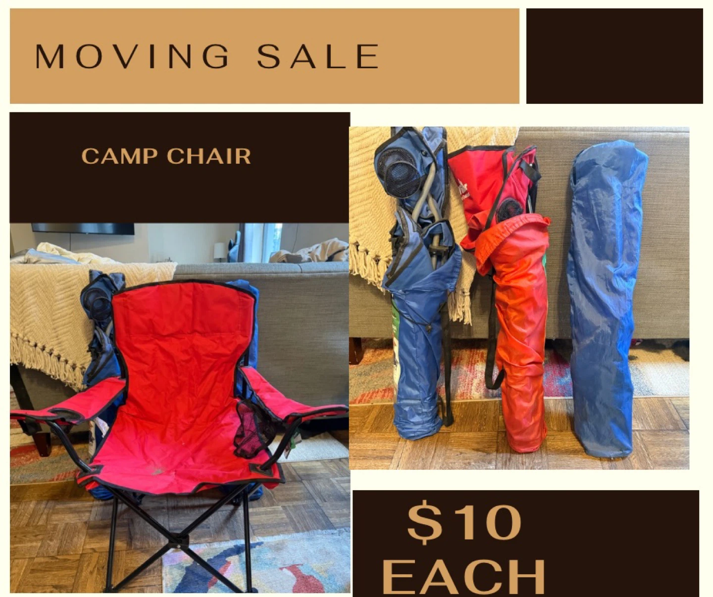 Camp Chair with Carrying Bag