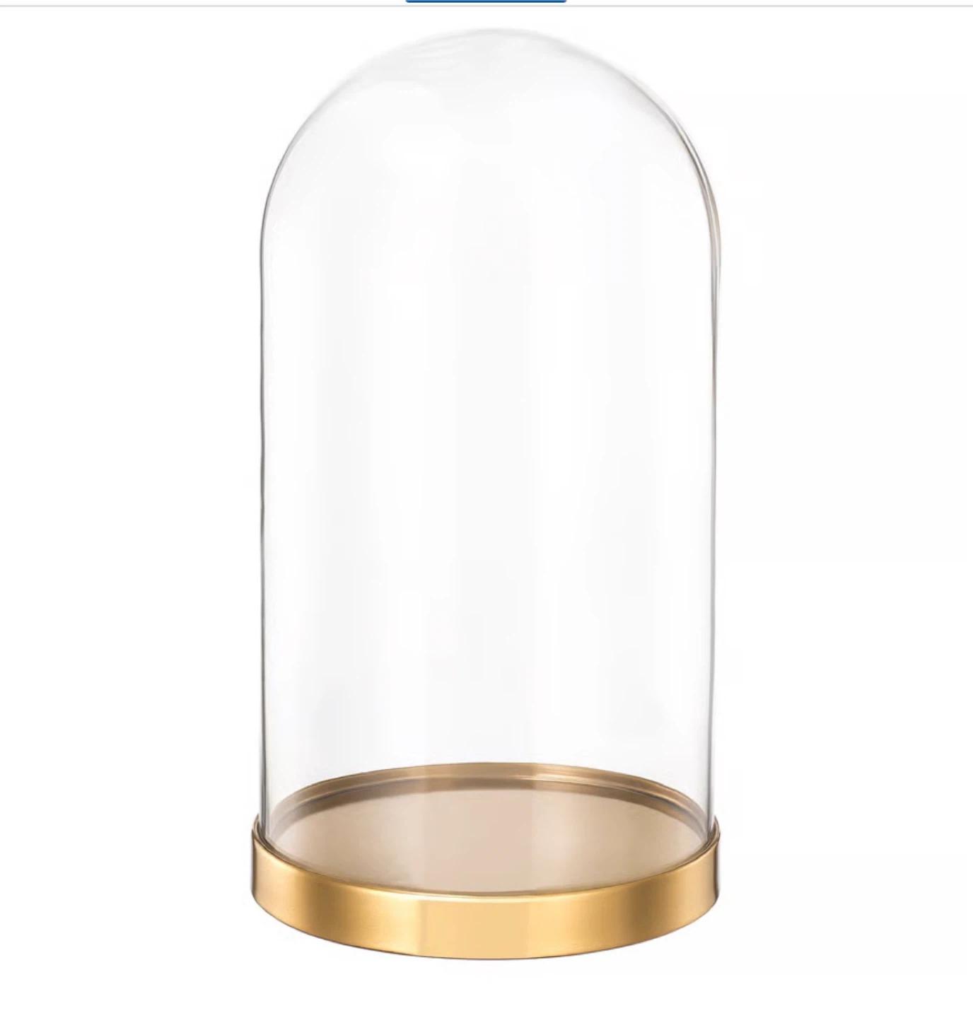 Glass Dome with Gold Base