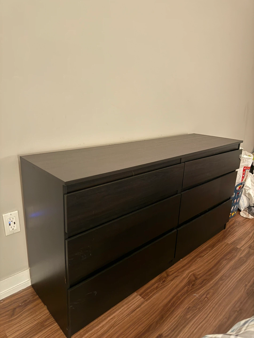 IKEA MALM- Dark Brown 6-Drawer Dresser