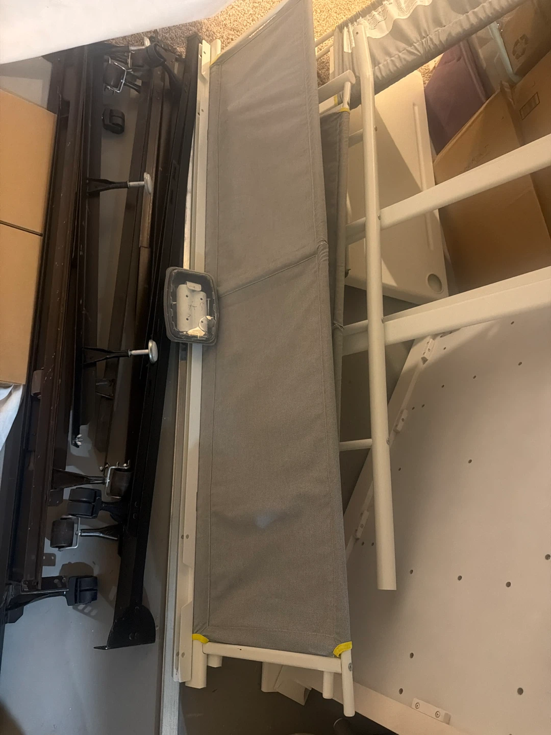Grey Bunk Bed for Kids with mattress