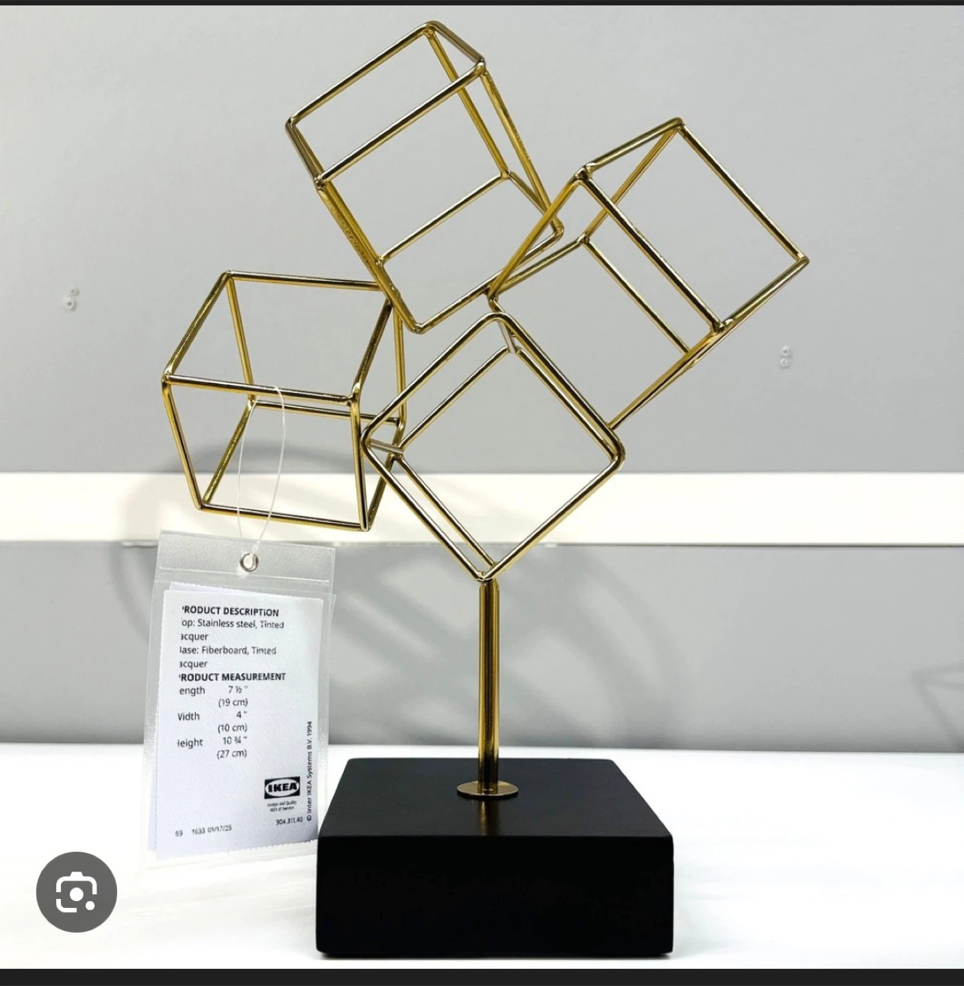 IKEA Geometric Decor Sculpture Gold