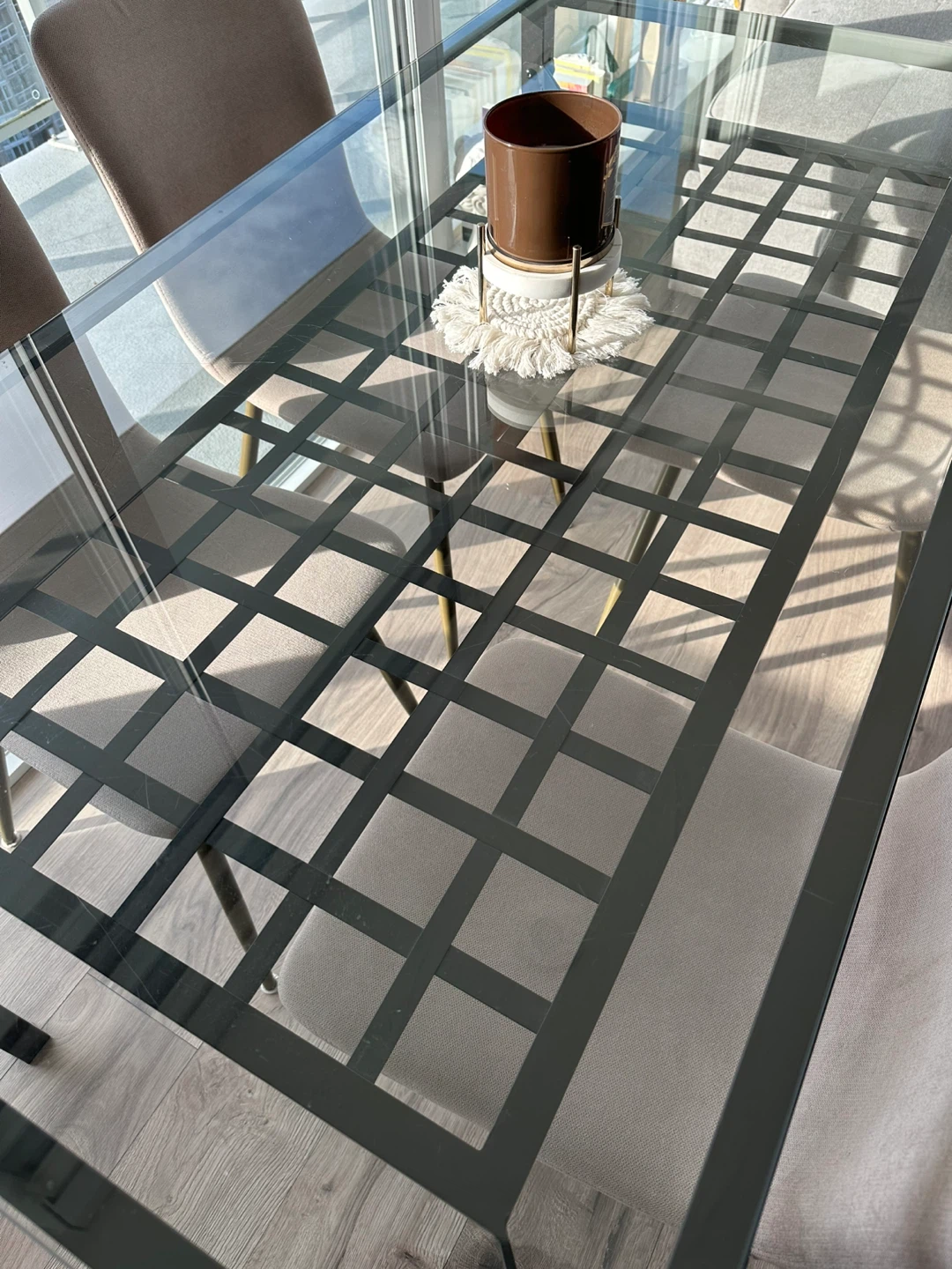 Glass Dining table and 2 chairs only - photo 3