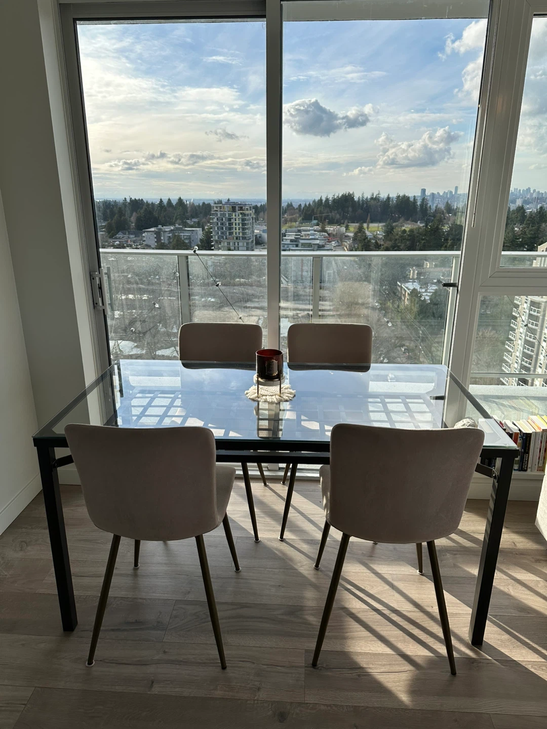 Glass Dining table and 2 chairs only - photo 2