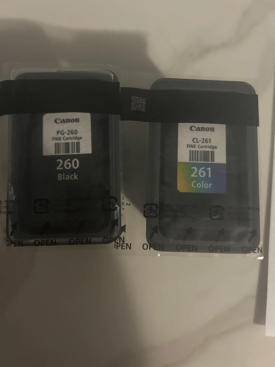 Canon PG-260 Black & CL-261 Color FINE Ink Cartridges
