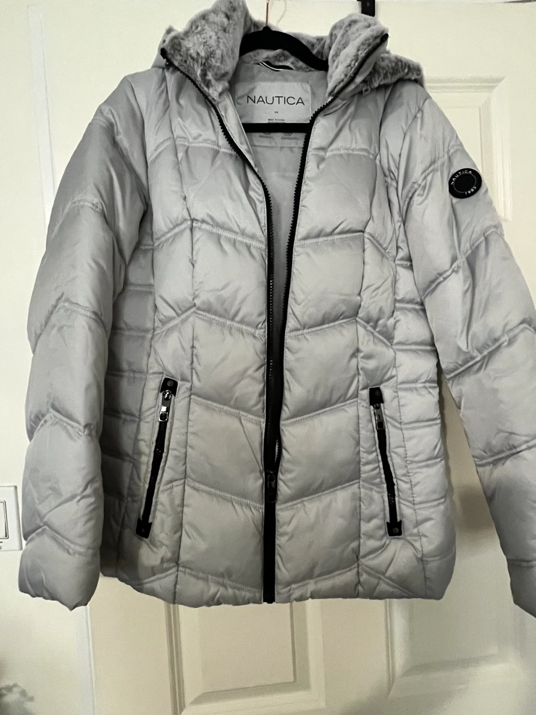 Nautica Puffer Jacket with Faux Fur Hood - photo 2
