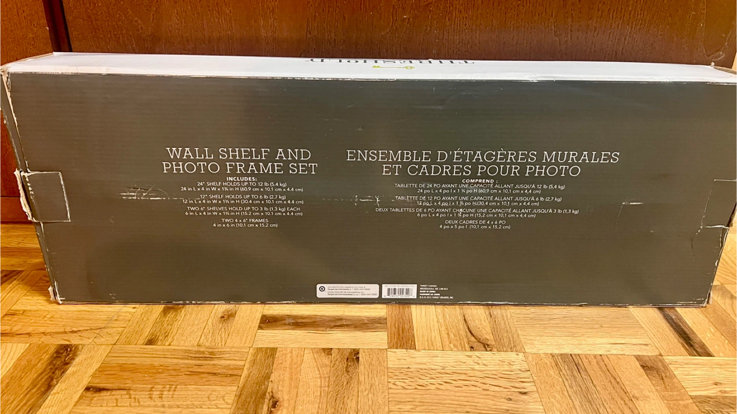 🥕Threshold Wall Shelf and Photo Frame Set - Espresso Finish - photo 2