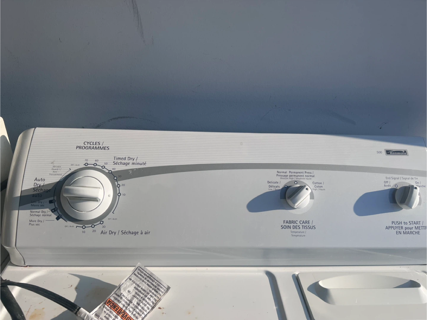 Kenmore Dryer Only - photo 2