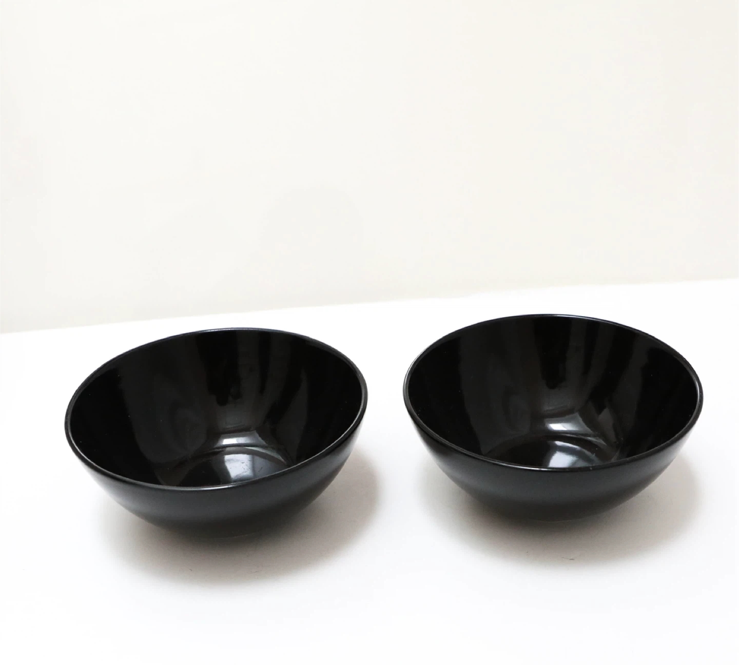2 IKEA black bowls
