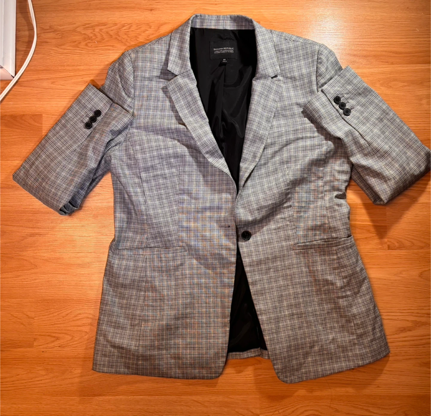 Banana Republic Plaid Blazer Size 14
