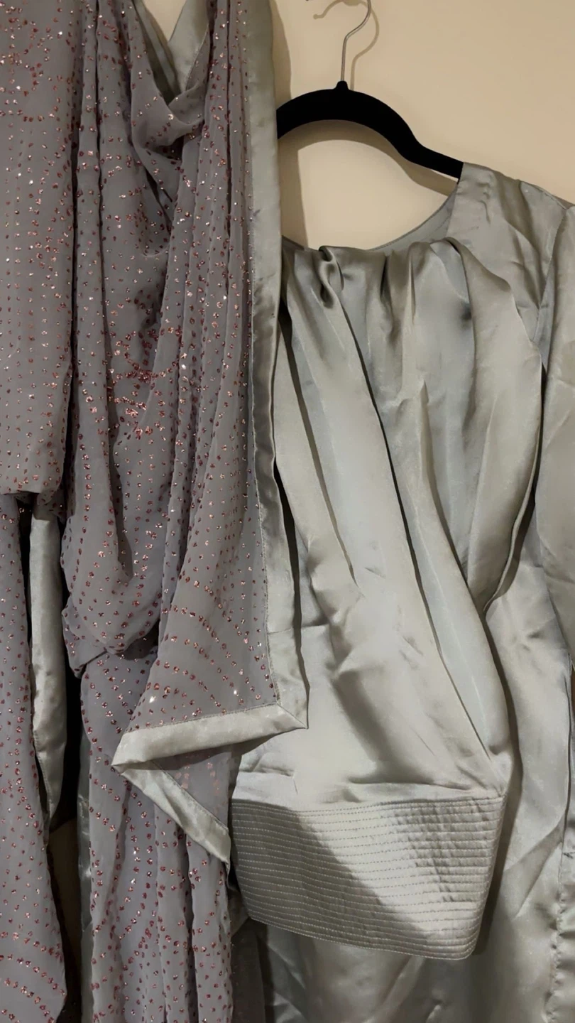 pakistani farshi raw silk Salwar Kameez Dupatta for eid - photo 3