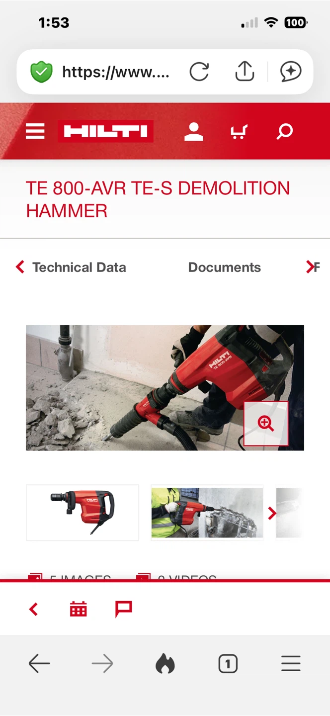 Hilti TE 800-AVR Demolition Hammer - photo 2