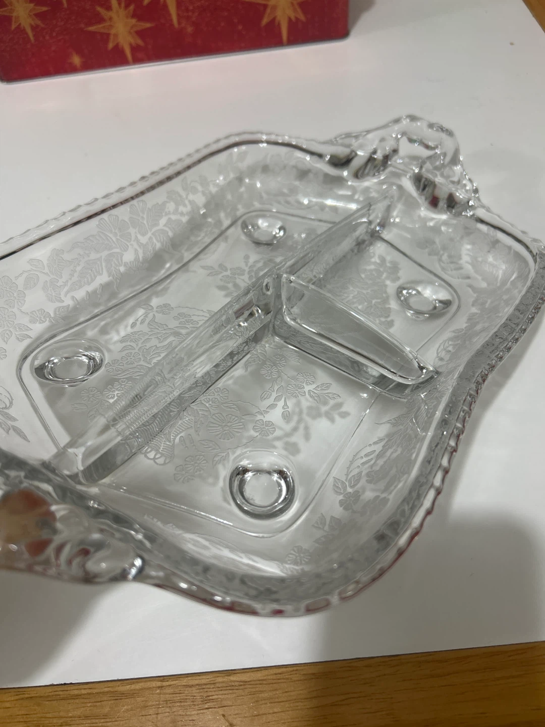 New Martinsville Prelude 3-Part Divided Dish, 12 3/4" Vintage - photo 2