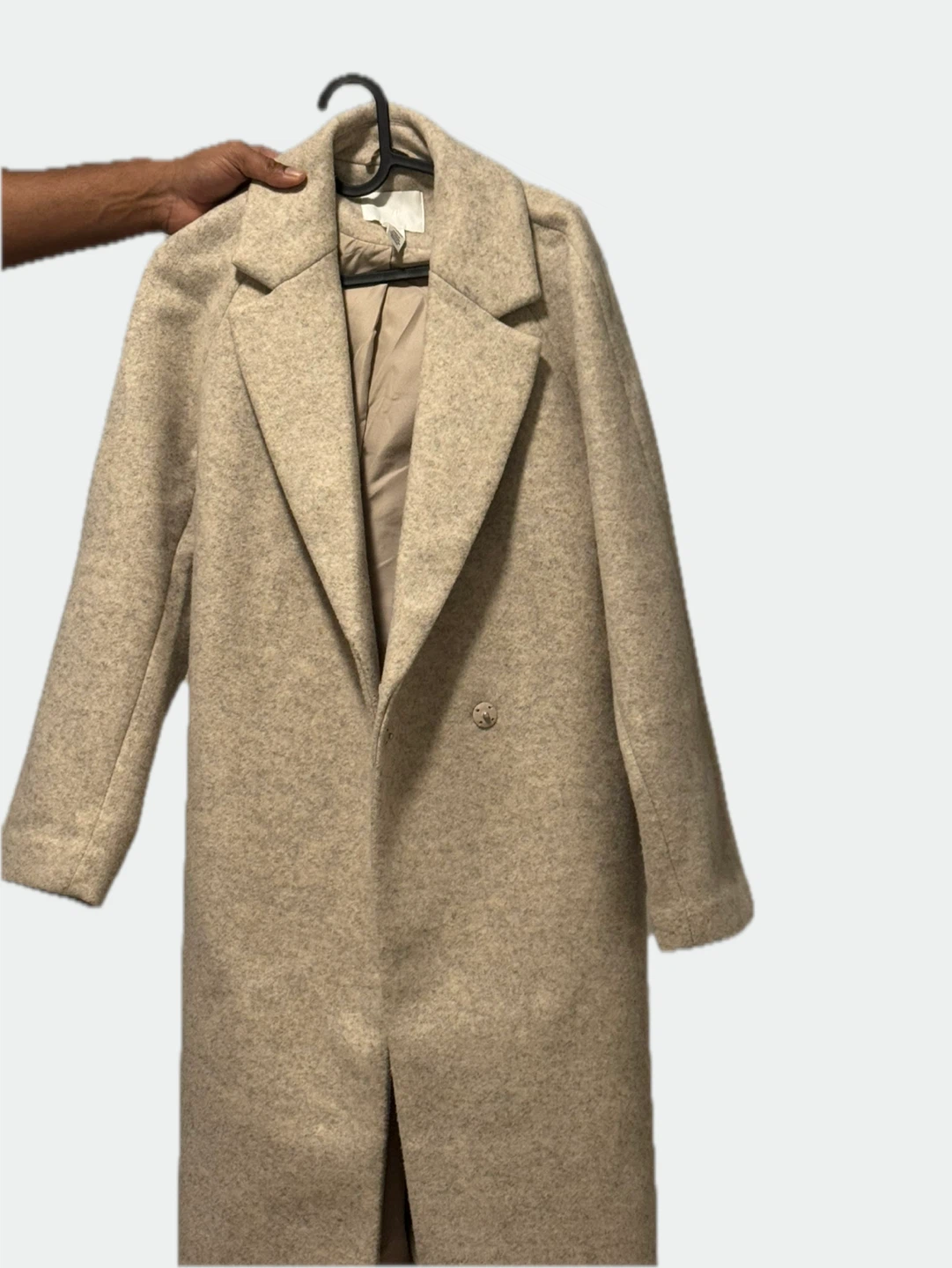 H&M Beige Wool Blend Coat - XS - photo 2