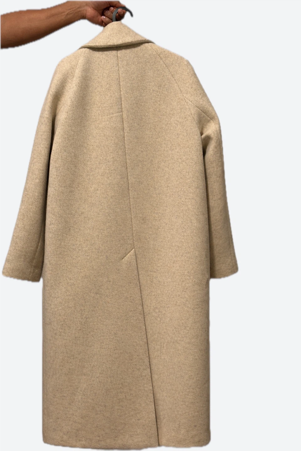 H&M Beige Wool Blend Coat - XS