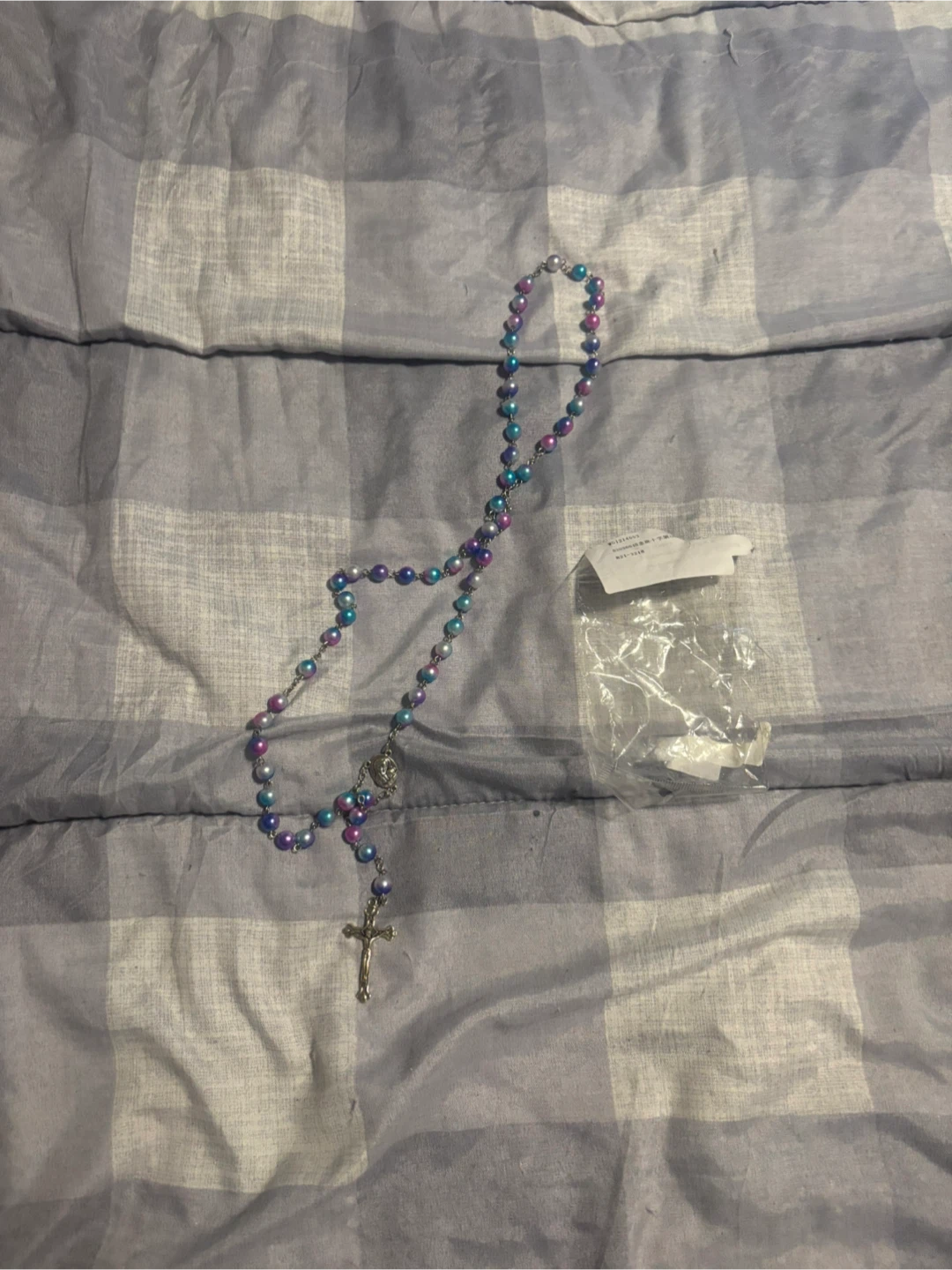 Pearl Rosary Beads with Cross