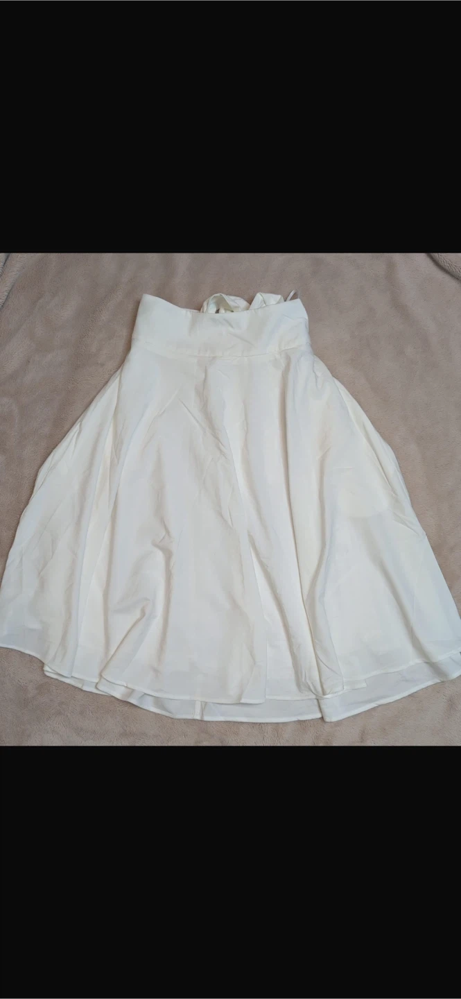 NEW! Belle Poque White Midi Skirt with Bow - Size M - photo 4