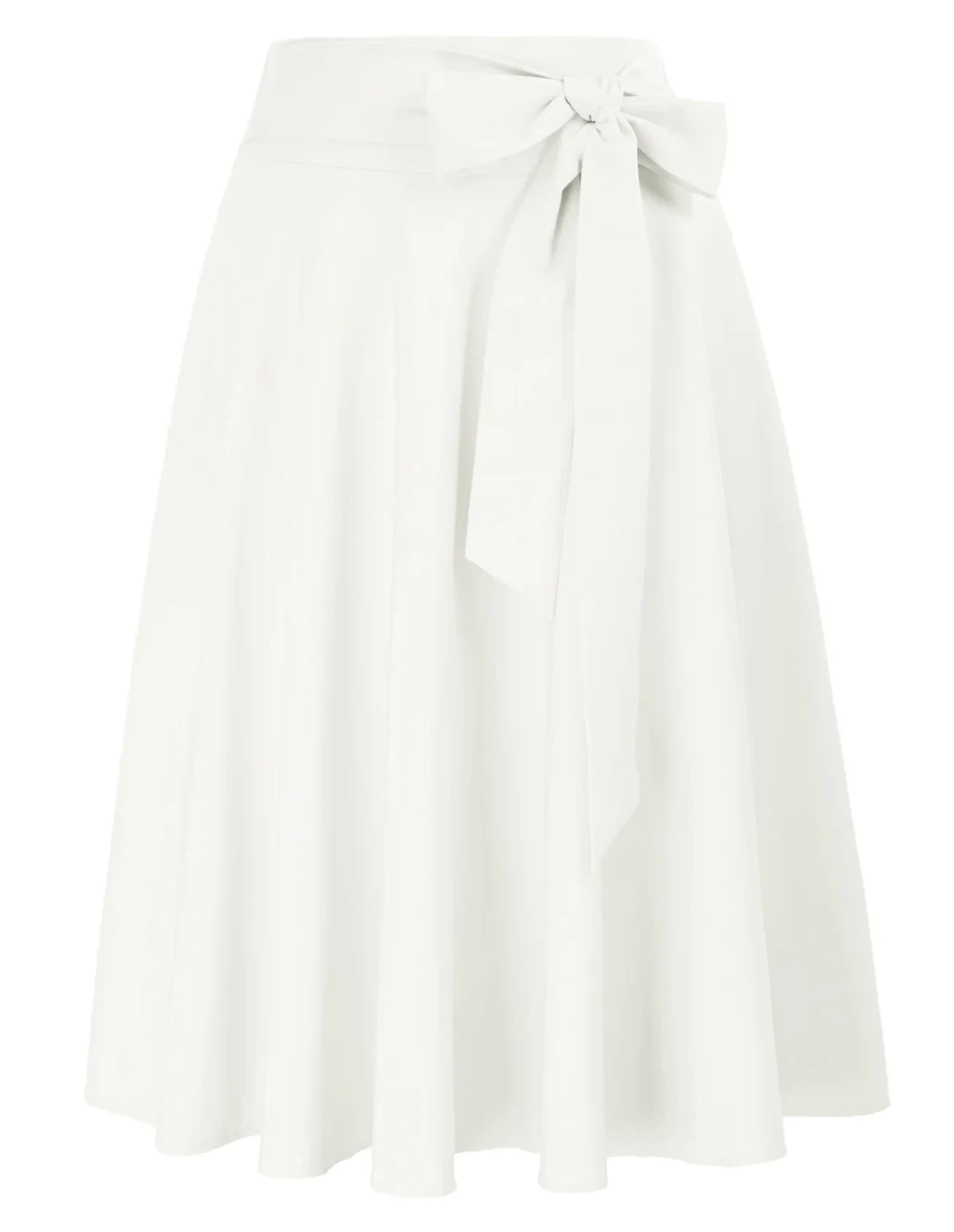 NEW! Belle Poque White Midi Skirt with Bow - Size M