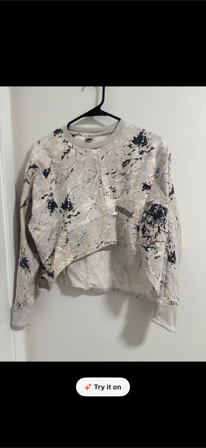 Gymshark XS Crewneck Sweatshirt - Abstract Print - photo 2