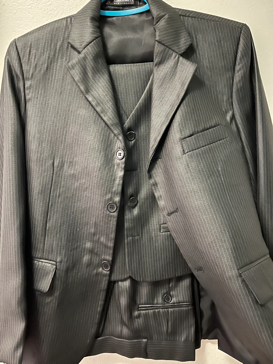 🥕 Boy’s Pinstripe Suit (Jacket, Vest, Pants)