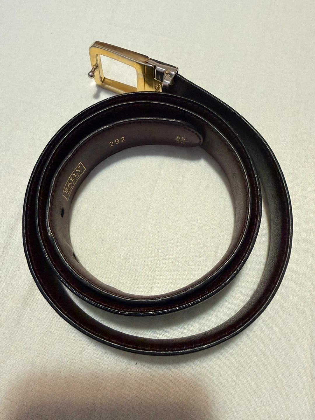 Bally Reversible Leather Belt - Size 34