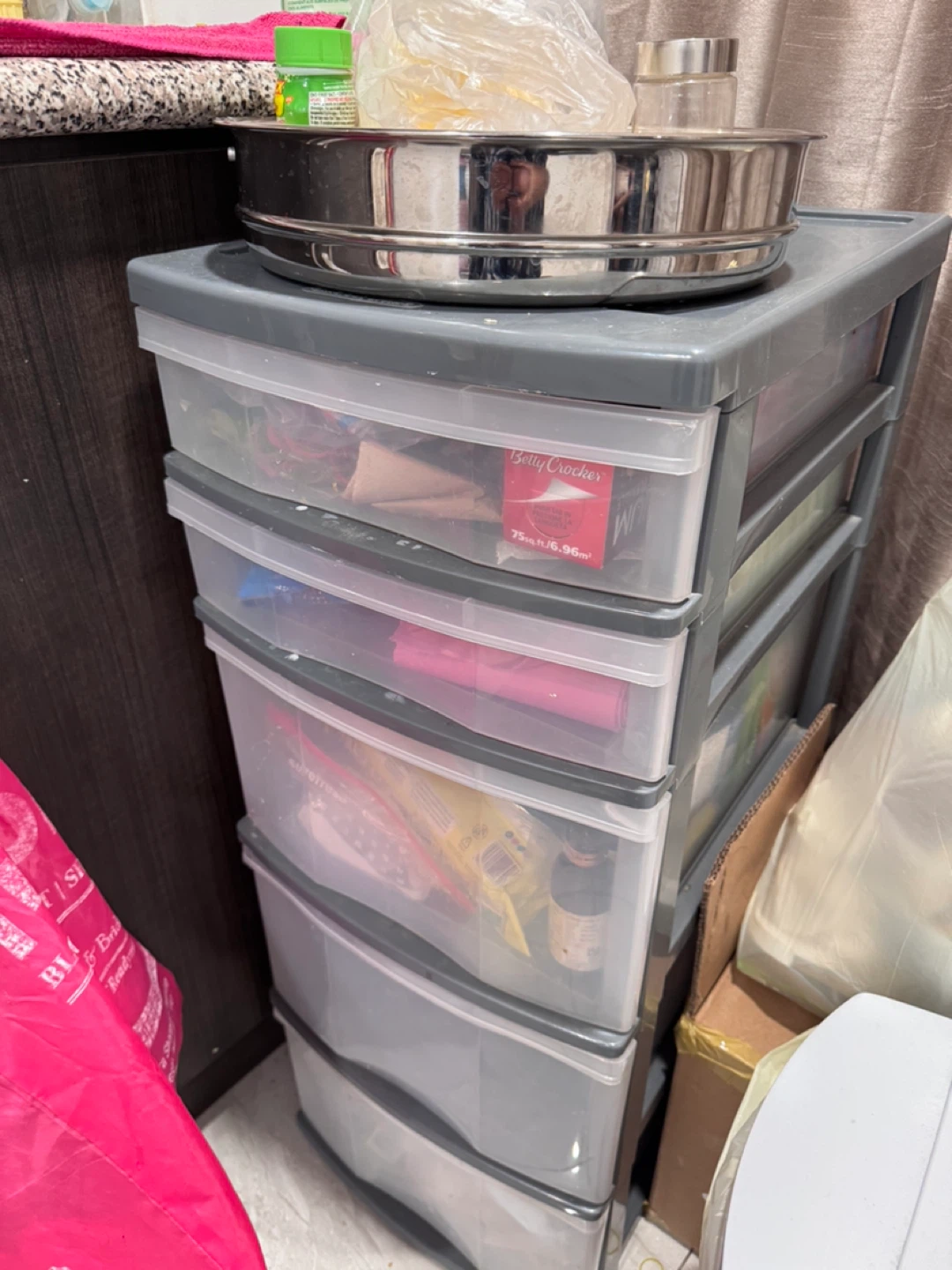 Plastic Drawer Storage Unit and Bar stool