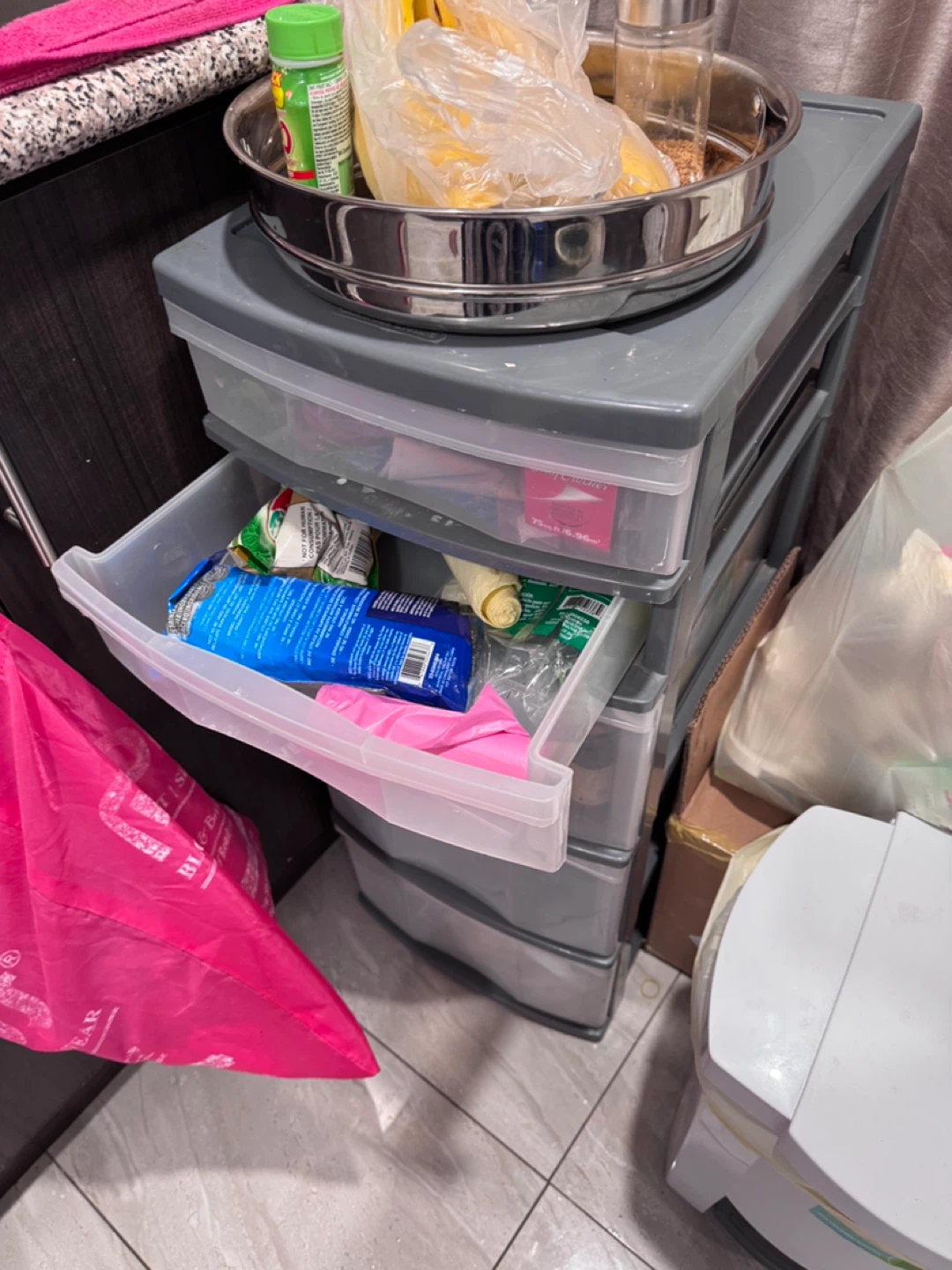 Plastic Drawer Storage Unit and Bar stool - photo 3